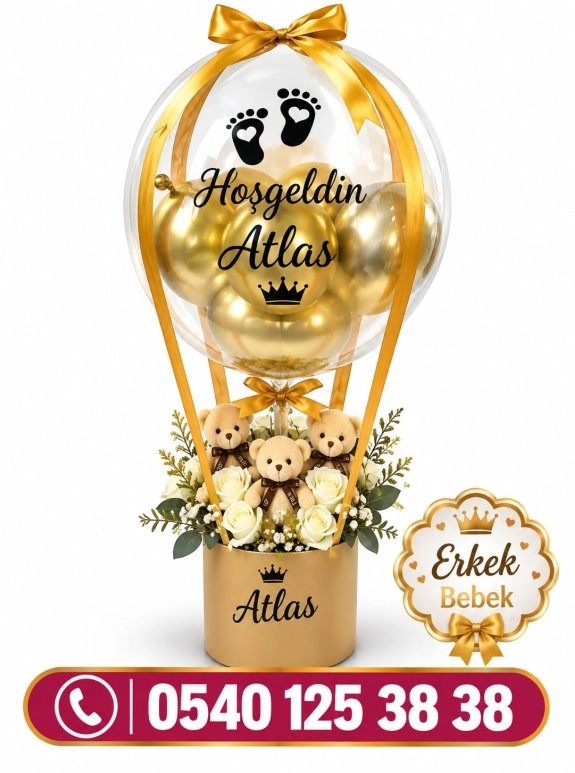 Yenidoğan Erkek Bebek Balon Kutusu