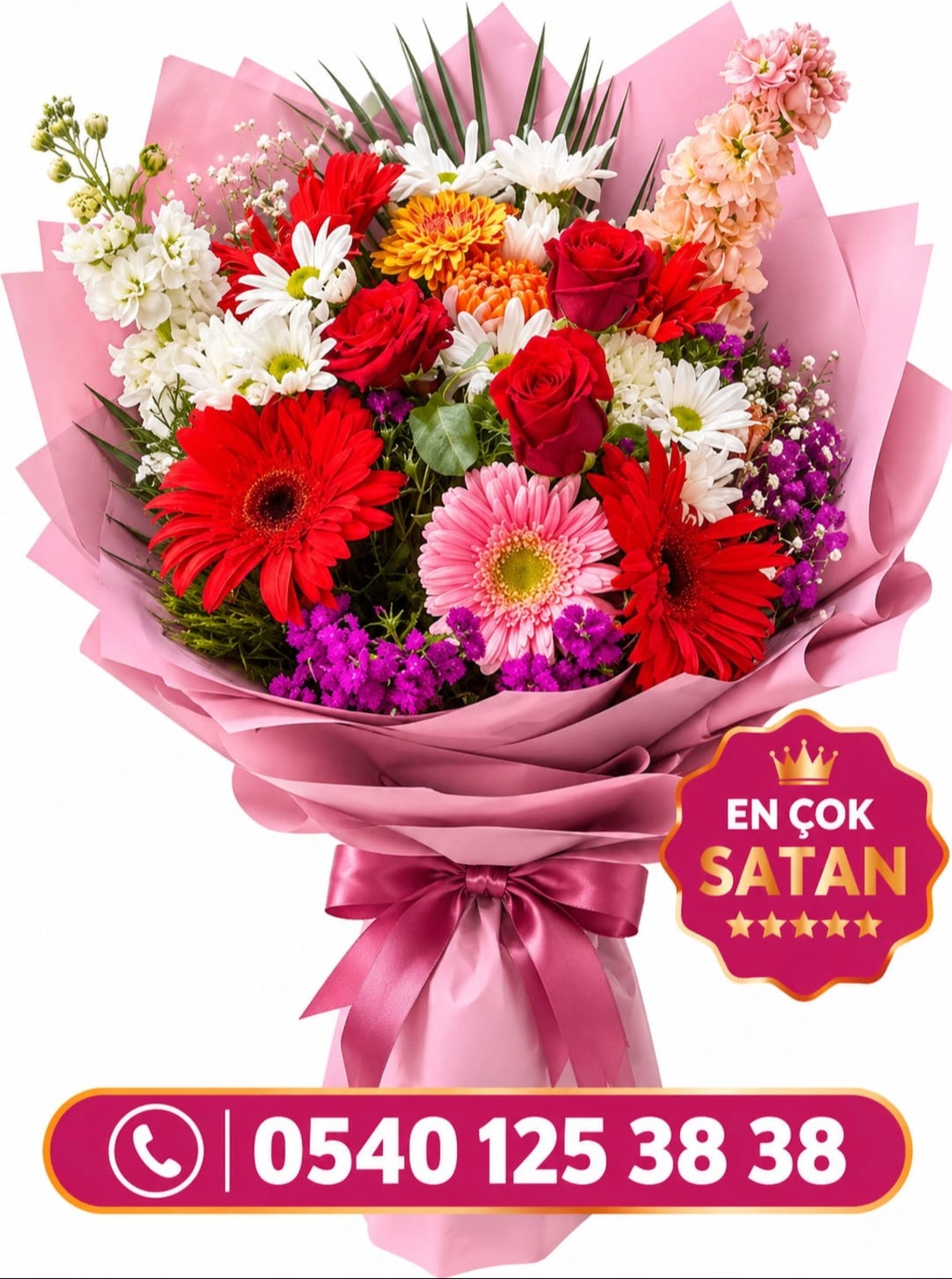 3 Güllü Karışık Lüx Buket