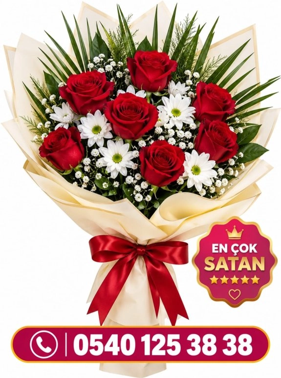 7 Güllü Papatyalı Lüx Buket